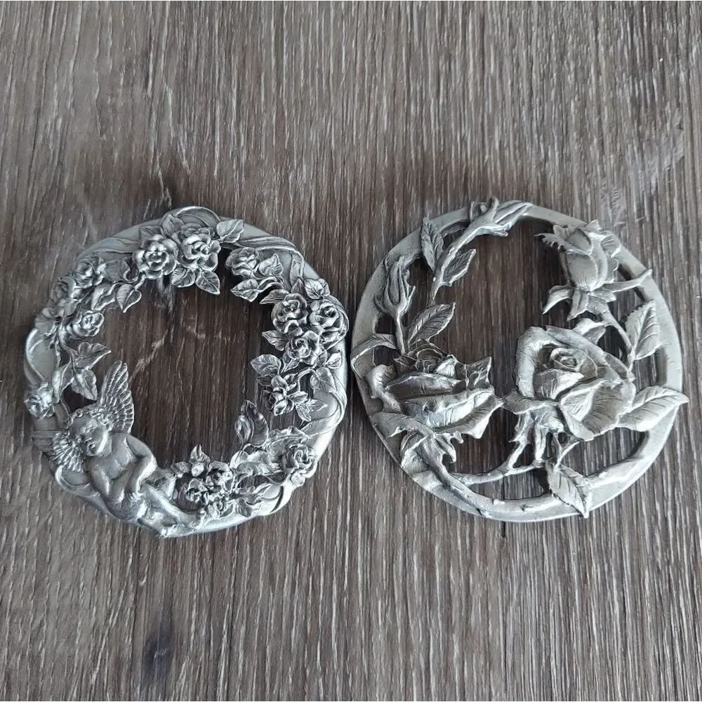 Vintage 1990-1993 Rawcliffe Pewter Potpourri Candle Jar Topper Lid Cover